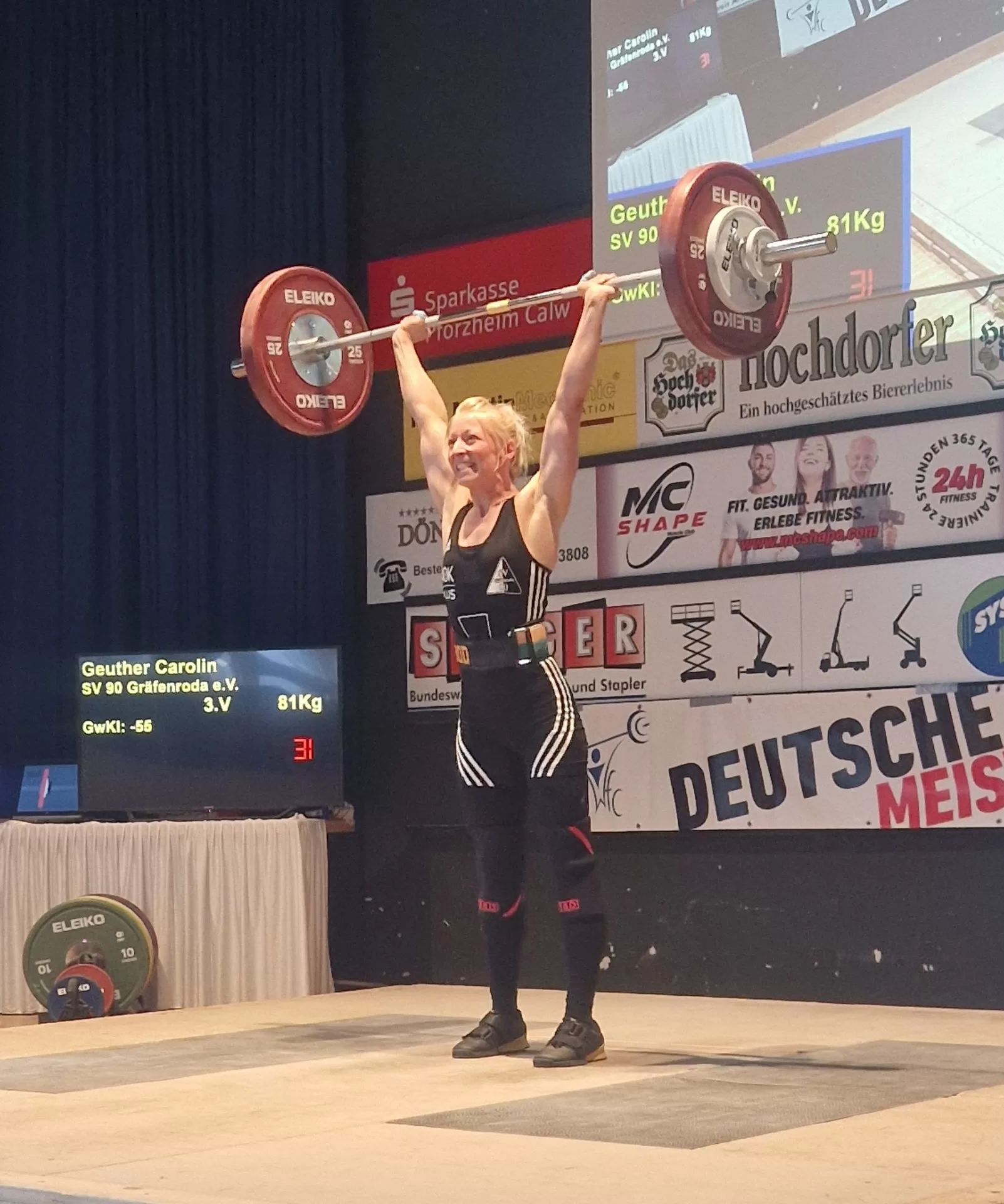 Carolin Geuther beim Ausstoß bei der Deutschen Meisterschaft